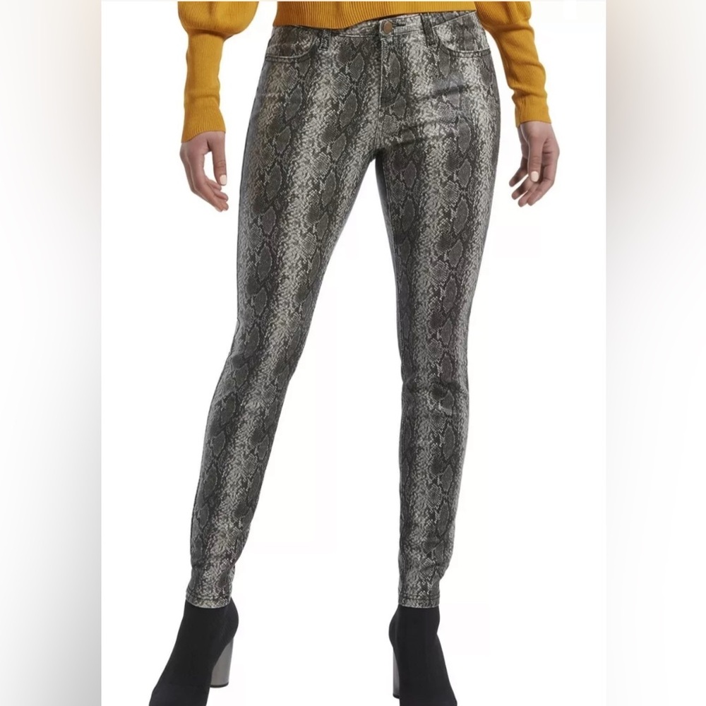 HUE Snake Print Soft Denim Skinny Pants